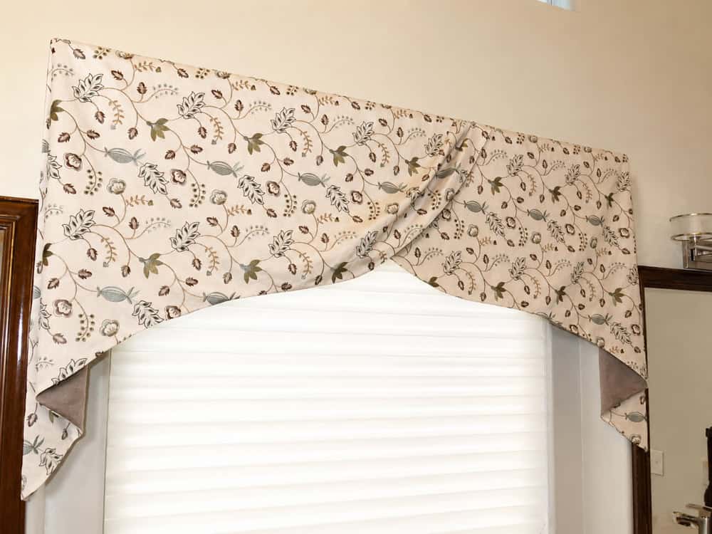 Custom Fabric Valance Design Angled View After